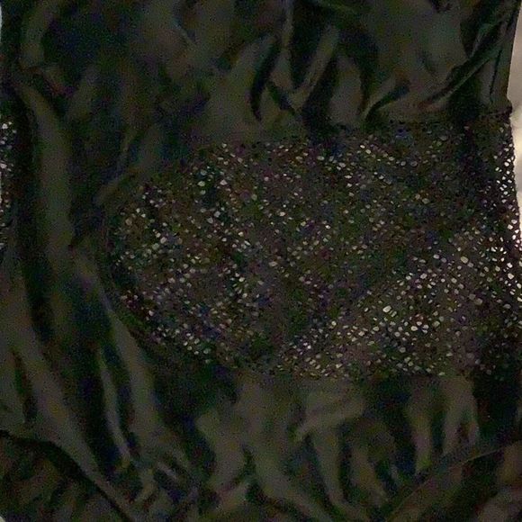 Black Mesh One Piece Swim Suit - Picture 1 of 3